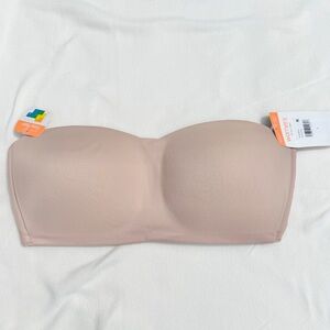 Warner's Women's Easy Size Lightly Lined Wireless Strapless Bra NEW Large